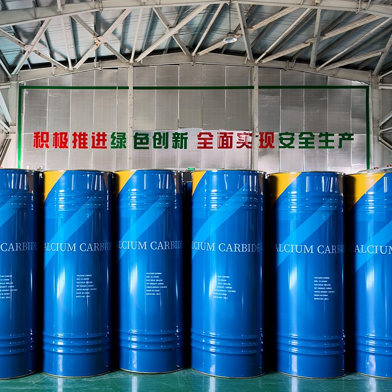 Carburo cálcico Bidón de acero de 120KG Envasado con nitrógeno y a prueba de humedad
